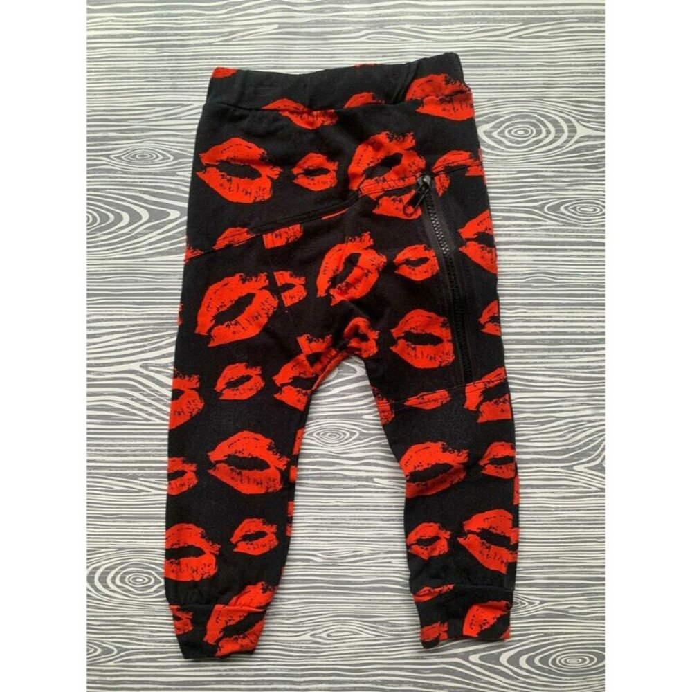 Posh Kiddos Zipper Joggers Kisses 2T